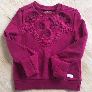 7 For All Mankind maroon sweater size 6